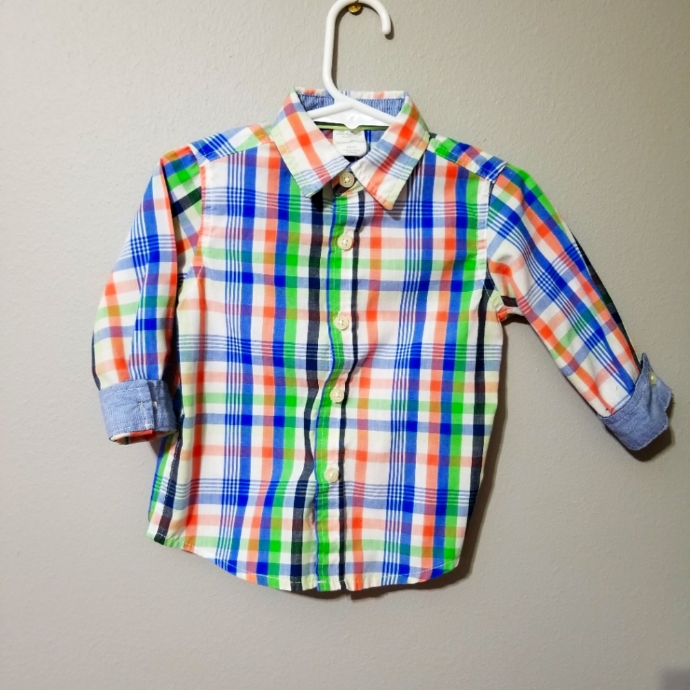 Plaid button down shirt